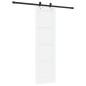 Porta Scorrevole vidaXL con Set di Fissaggi Bianco 61x198.5 cm Legno Massello di Pino