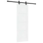 Porta Scorrevole vidaXL con Set di Hardware Bianco 73.5x211 cm Legno Massello Pino