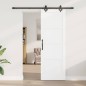 Porta Scorrevole vidaXL con Set di Hardware Bianco 73.5x211 cm Legno Massello Pino