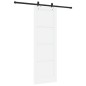 Porta Scorrevole vidaXL con Set di Hardware Bianco 73.5x211 cm Legno Massello Pino