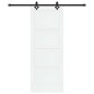 Porta scorrevole vidaXL con set di accessori bianchi 78x202 cm in legno massiccio di pino
