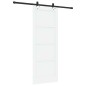 Porta scorrevole vidaXL con set di accessori bianchi 78x202 cm in legno massiccio di pino