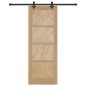Porta scorrevole vidaXL con set di ferramenta 78x211 cm in legno massello di pino