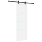 Porta Scorrevole vidaXL con Set di Ferramenta Bianca 78x232 cm Legno Massello di Pino Porta Scorrevole vidaXL con Set di Ferramenta Bianca 78x232 cm Legno Massello di Pino