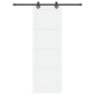 Porta Scorrevole vidaXL con Set di Ferramenta Bianca 78x232 cm Legno Massello di Pino Porta Scorrevole vidaXL con Set di Ferramenta Bianca 78x232 cm Legno Massello di Pino