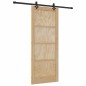Porta scorrevole vidaXL con set di accessori 83x202 cm Legno massello di pino Porta scorrevole vidaXL con set di accessori 83x202 cm Legno massello di pino