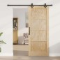 Porta scorrevole vidaXL con set di accessori 83x202 cm Legno massello di pino Porta scorrevole vidaXL con set di accessori 83x202 cm Legno massello di pino