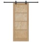 Porta scorrevole vidaXL con set di accessori 83x202 cm Legno massello di pino Porta scorrevole vidaXL con set di accessori 83x202 cm Legno massello di pino