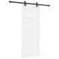 Porta Scorrevole vidaXL con Set di Accessori Bianca 83x202 cm in Legno Massello di Pino