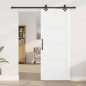Porta Scorrevole vidaXL con Set di Accessori Bianca 83x202 cm in Legno Massello di Pino