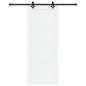 Porta scorrevole vidaXL con set di accessori bianco 83x211 cm in legno di pino massello Porta scorrevole vidaXL con set di accessori bianco 83x211 cm in legno di pino massello