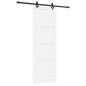 Porta scorrevole vidaXL con set hardware bianco 83x232 cm in legno massello di pino