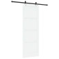 Porta scorrevole vidaXL con set hardware bianco 83x232 cm in legno massello di pino