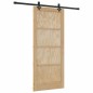 Porta Scorrevole vidaXL con Set di Ferramenta 86x198.5 cm in Legno Massello di Pino Porta Scorrevole vidaXL con Set di Ferramenta 86x198.5 cm in Legno Massello di Pino