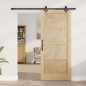 Porta Scorrevole vidaXL con Set di Ferramenta 86x198.5 cm in Legno Massello di Pino Porta Scorrevole vidaXL con Set di Ferramenta 86x198.5 cm in Legno Massello di Pino