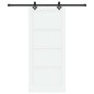 Porta Scorrevole vidaXL con Set di Hardware Bianca 86x198.5 cm Legno Massello di Pino Porta Scorrevole vidaXL con Set di Hardware Bianca 86x198.5 cm Legno Massello di Pino