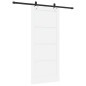 Porta Scorrevole vidaXL con Set di Hardware Bianca 86x198.5 cm Legno Massello di Pino Porta Scorrevole vidaXL con Set di Hardware Bianca 86x198.5 cm Legno Massello di Pino