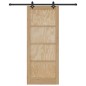 Porta Scorrevole vidaXL con Set di Accessori 86x211 cm in Legno Massello di Pino