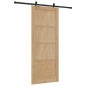 Porta Scorrevole vidaXL con Set di Accessori 86x211 cm in Legno Massello di Pino