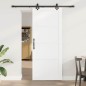Porta Scorrevole vidaXL con Set di Accessori Bianca 86x211 cm Legno Massello di Pino Porta Scorrevole vidaXL con Set di Accessori Bianca 86x211 cm Legno Massello di Pino