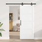 Porta Scorrevole vidaXL con Set di Accessori Bianca 86x211 cm Legno Massello di Pino Porta Scorrevole vidaXL con Set di Accessori Bianca 86x211 cm Legno Massello di Pino