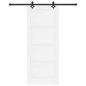 Porta Scorrevole vidaXL con Set di Accessori Bianca 86x211 cm Legno Massello di Pino Porta Scorrevole vidaXL con Set di Accessori Bianca 86x211 cm Legno Massello di Pino