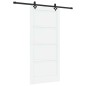 Porta Scorrevole vidaXL con Set di Accessori Bianca 93x202 cm Legno Massello Pino Porta Scorrevole vidaXL con Set di Accessori Bianca 93x202 cm Legno Massello Pino