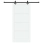Porta Scorrevole vidaXL con Set di Accessori Bianca 93x202 cm Legno Massello Pino Porta Scorrevole vidaXL con Set di Accessori Bianca 93x202 cm Legno Massello Pino
