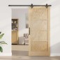 Porta scorrevole vidaXL con set hardware 93x211 cm in legno massello di pino