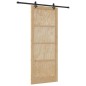 Porta scorrevole vidaXL con Set di Accessori 93x232 cm in Legno Massello di Pino Porta scorrevole vidaXL con Set di Accessori 93x232 cm in Legno Massello di Pino