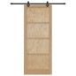 Porta scorrevole vidaXL con Set di Accessori 93x232 cm in Legno Massello di Pino Porta scorrevole vidaXL con Set di Accessori 93x232 cm in Legno Massello di Pino