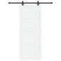 Porta Scorrevole vidaXL con Set Accessori Bianca 93x232 cm Legno Massello di Pino Porta Scorrevole vidaXL con Set Accessori Bianca 93x232 cm Legno Massello di Pino