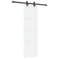 vidaXL Porta Scorrevole con Set Hardware "ORKDAL" Bianco in Legno Massello di Pino vidaXL Porta Scorrevole con Set Hardware "ORKDAL" Bianco in Legno Massello di Pino