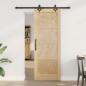porta scorrevole vidaXL con set hardware 'ORKDAL'in legno massello di pino