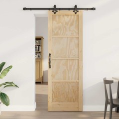 vidaXL Porta Scorrevole con Set Hardware 'ORKDAL'Legno Massiccio di Pino