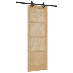 vidaXL Porta Scorrevole con Set Hardware 'ORKDAL'Legno Massiccio di Pino