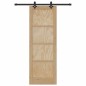 vidaXL Porta Scorrevole con Set Hardware 'ORKDAL'Legno Massiccio di Pino