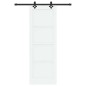 vidaXL Porta scorrevole con set di hardware "ORKDAL" Bianco Legno massello di pino vidaXL Porta scorrevole con set di hardware "ORKDAL" Bianco Legno massello di pino