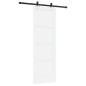 vidaXL Porta scorrevole con set di hardware "ORKDAL" Bianco Legno massello di pino vidaXL Porta scorrevole con set di hardware "ORKDAL" Bianco Legno massello di pino