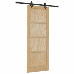 Porta Scorrevole vidaXL con Set di Ferramenta 'ORKDAL'in Legno Pino Massello