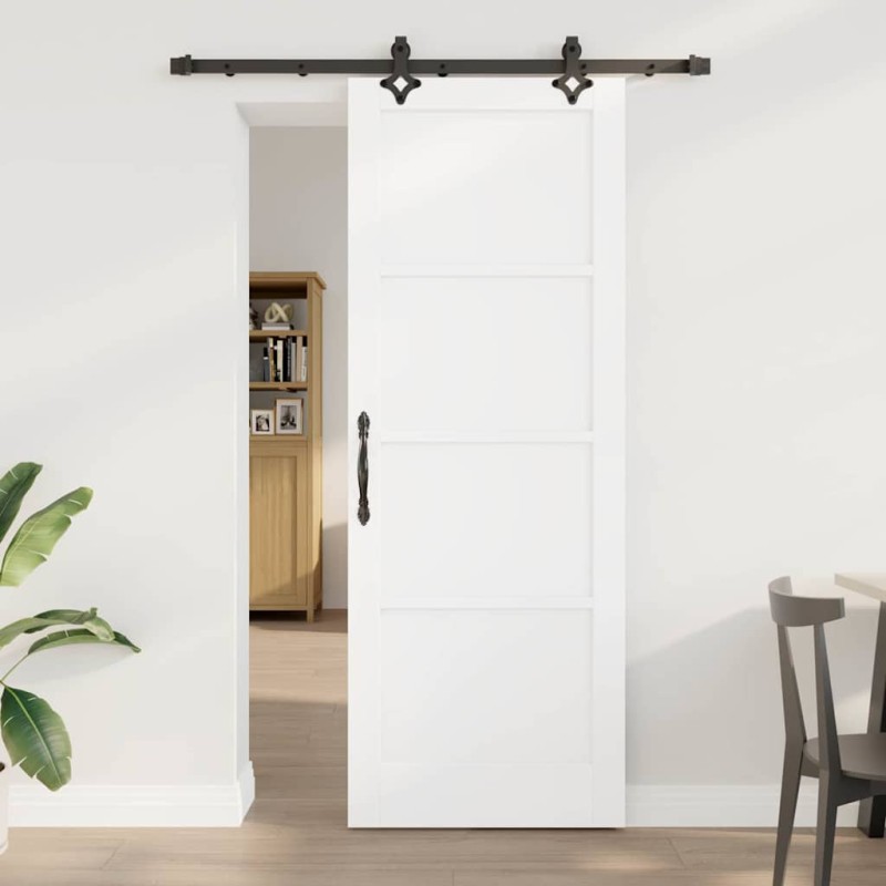 vidaXL Porta Scorrevole con Set Hardware "ORKDAL" Porta in Legno Solido di Pino Bianca vidaXL Porta Scorrevole con Set Hardware "ORKDAL" Porta in Legno Solido di Pino Bianca