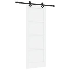 vidaXL Porta Scorrevole con Set Hardware "ORKDAL" Porta in Legno Solido di Pino Bianca