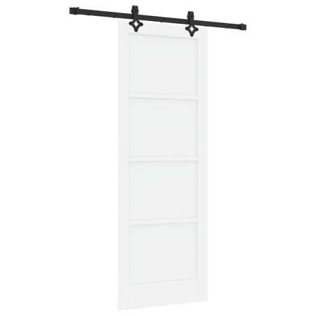 vidaXL Porta Scorrevole con Set Hardware "ORKDAL" Porta in Legno Solido di Pino Bianca