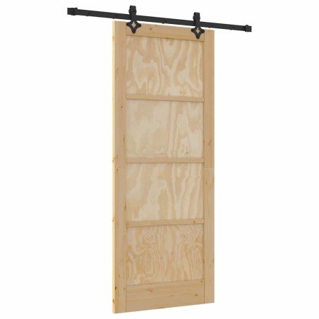 vidaXL Porta Scorrevole con Set di Accessori 'ORKDAL'in Legno Massello di Pino