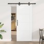 vidaXL Porta scorrevole con set hardware 'ORKDAL'Bianca in legno massello di pino