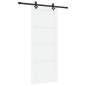 vidaXL Porta scorrevole con set hardware 'ORKDAL'Bianca in legno massello di pino