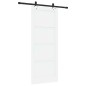 vidaXL Porta scorrevole con set hardware 'ORKDAL'Bianca in legno massello di pino