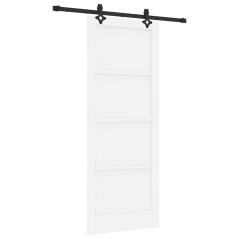 vidaXL Porta Scorrevole con Set Hardware "ORKDAL" Legno Massello di Pino Bianco