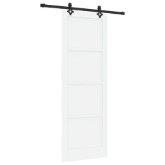 vidaXL Porta Scorrevole con Set di Hardware 'ORKDAL'Legno Massello di Pino Bianco