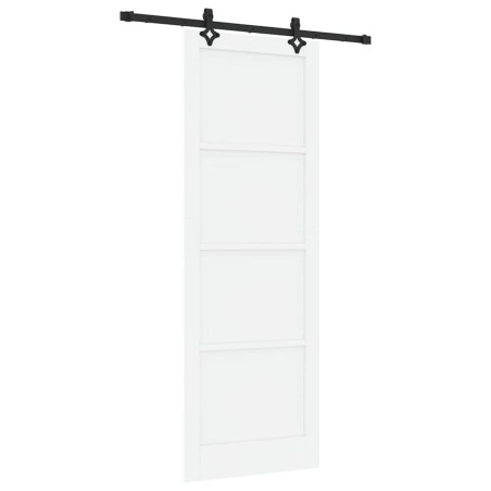 vidaXL Porta Scorrevole con Set di Hardware 'ORKDAL'Legno Massello di Pino Bianco